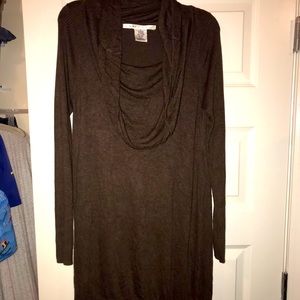 Max Studio brown cowl neck sweater dress